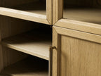 Hattie Glass-Door Oak Cabinet | Modern Farmhouse Design