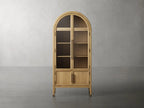 Hattie Glass-Door Oak Cabinet | Modern Farmhouse Design