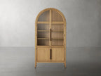 Hattie Glass-Door Oak Cabinet | Modern Farmhouse Design