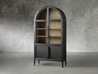 Hattie Glass-Door Oak Cabinet | Modern Farmhouse Design
