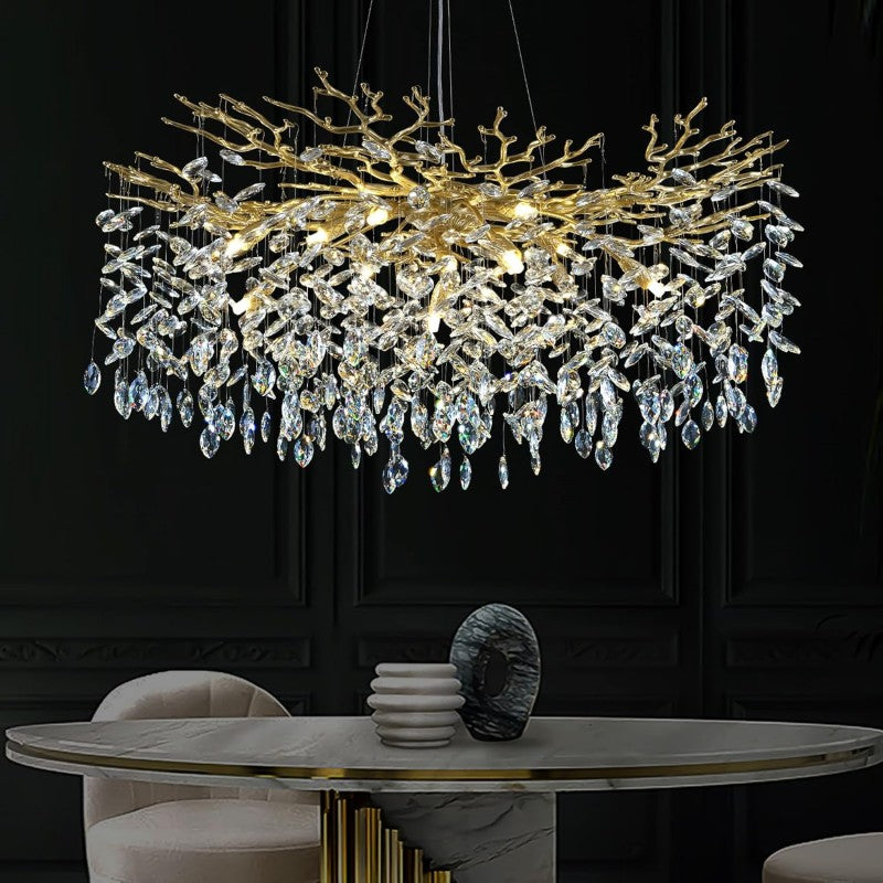 Modern Crystal Tree Branch Chandelier - kimoylights