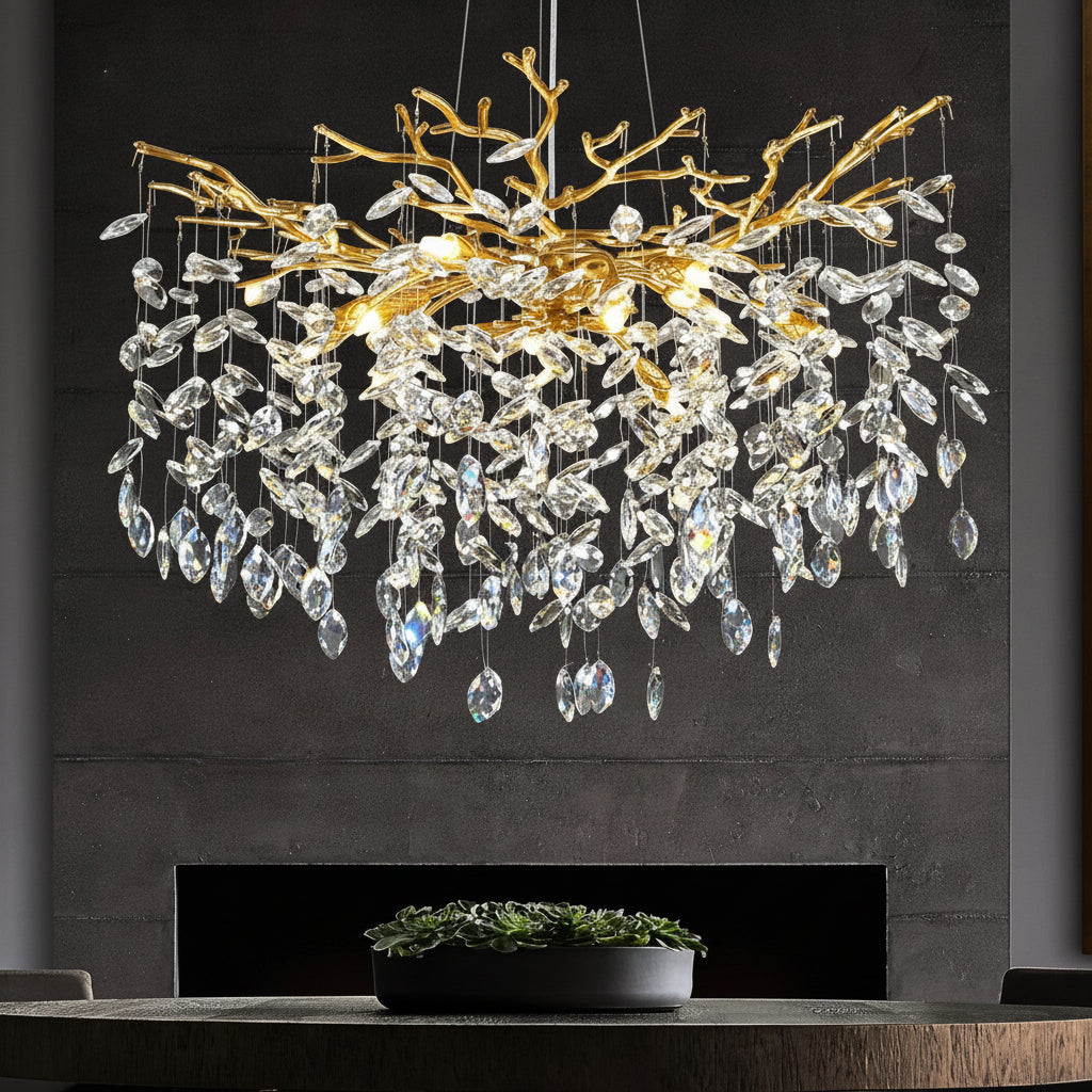 Modern Crystal Tree Branch Chandelier - kimoylights