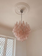 Murano Chandelier 41 Drops Pink