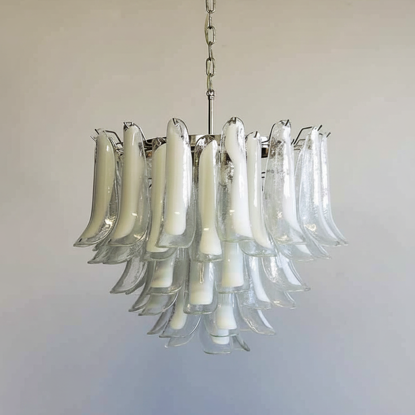 Murano Chandelier – 53 petals – White