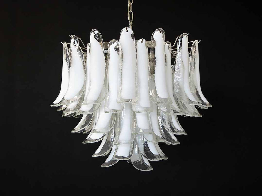 Murano Chandelier – 53 petals – White