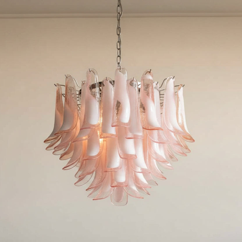Murano Chandelier – 53 petals – Pink