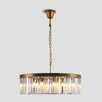 1920s Olion 1-Tier Crystal Round Chandelier