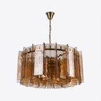 Berlin Chandelier Amber Glass 35" W 47" W