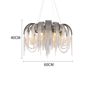 Alisa Luxury Aluminum Chain Tassel Chandelier - kimoylights
