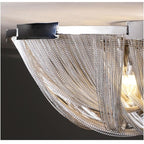 Alisa Luxury Aluminum Chain Tassel Flushmounts