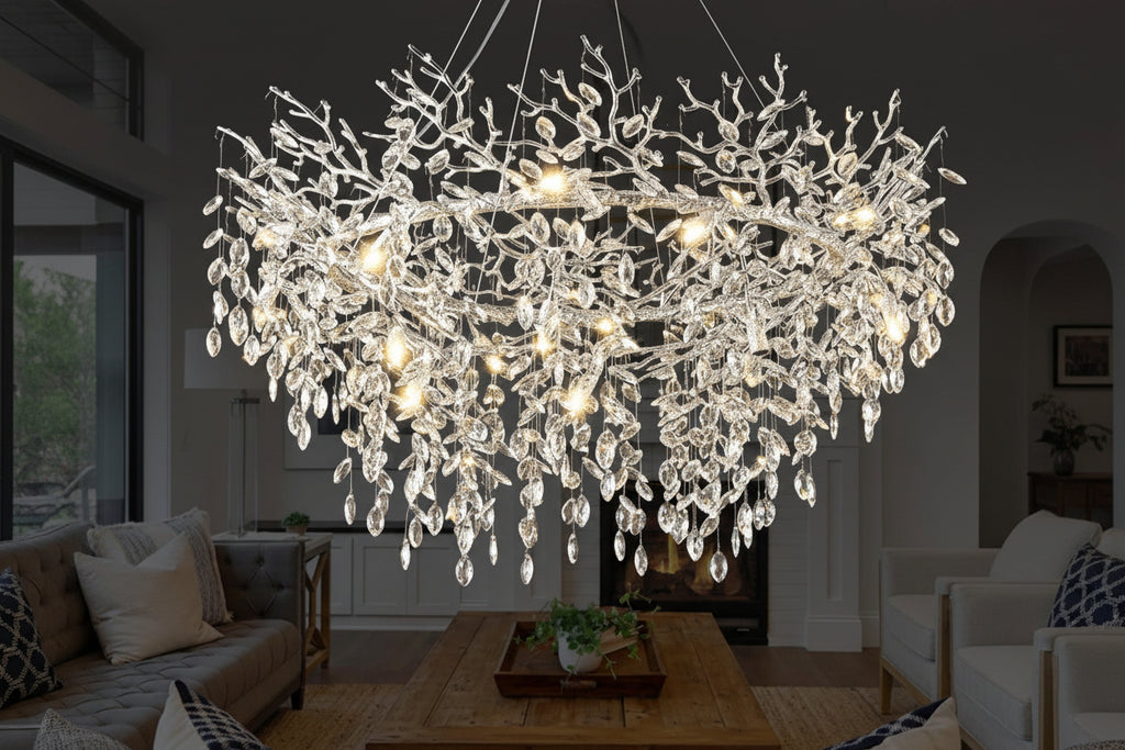 Modern Crystal Tree Branch Chandelier - kimoylights