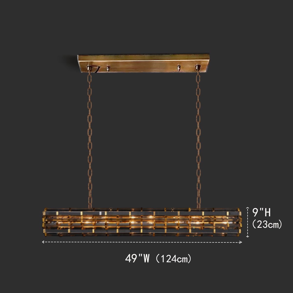 Kiko Cylindrical/ Linear Chandelier
