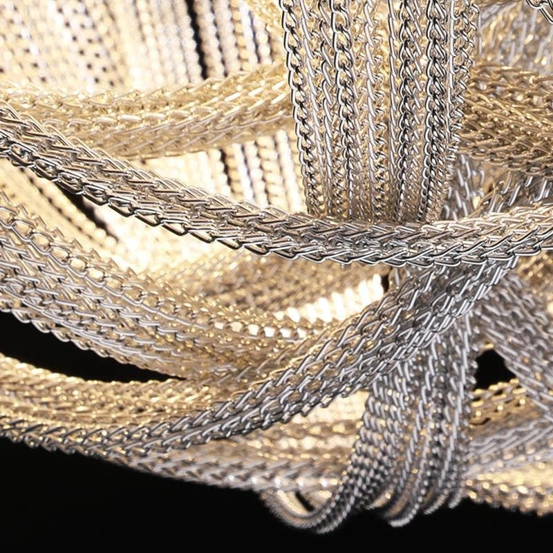 Alisa Luxury Plated Aluminum Chain Tassel Chandelier Diameter 24" 31" - kimoylights