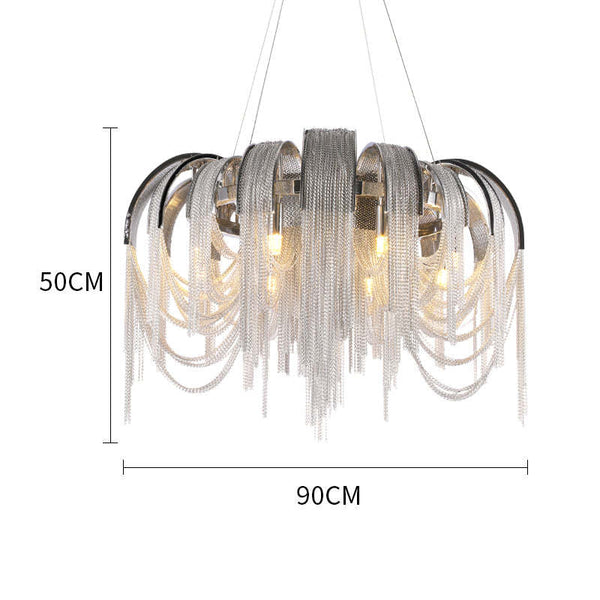 Alisa Luxury Aluminum Chain Tassel Chandelier  - kimoylights