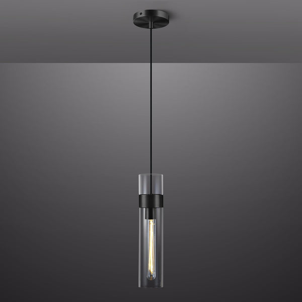 Glass Tube Brass Pendant Lights 1 Light/7 Lights