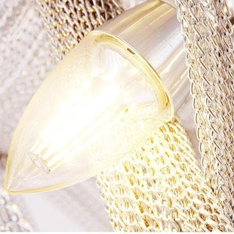 Alisa Luxury Double-Layer Aluminum Chain Tassel Chandelier  - kimoylights