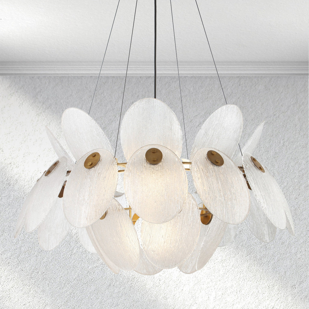 Snow Petal Glass Chandelier