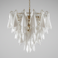 Murano chandelier 57 rondini lattimo