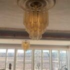 Murano Chandelier 41 Drops Amber