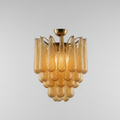 Murano Chandelier 41 Drops Amber
