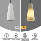 Conical Alabaster Marble Pendant