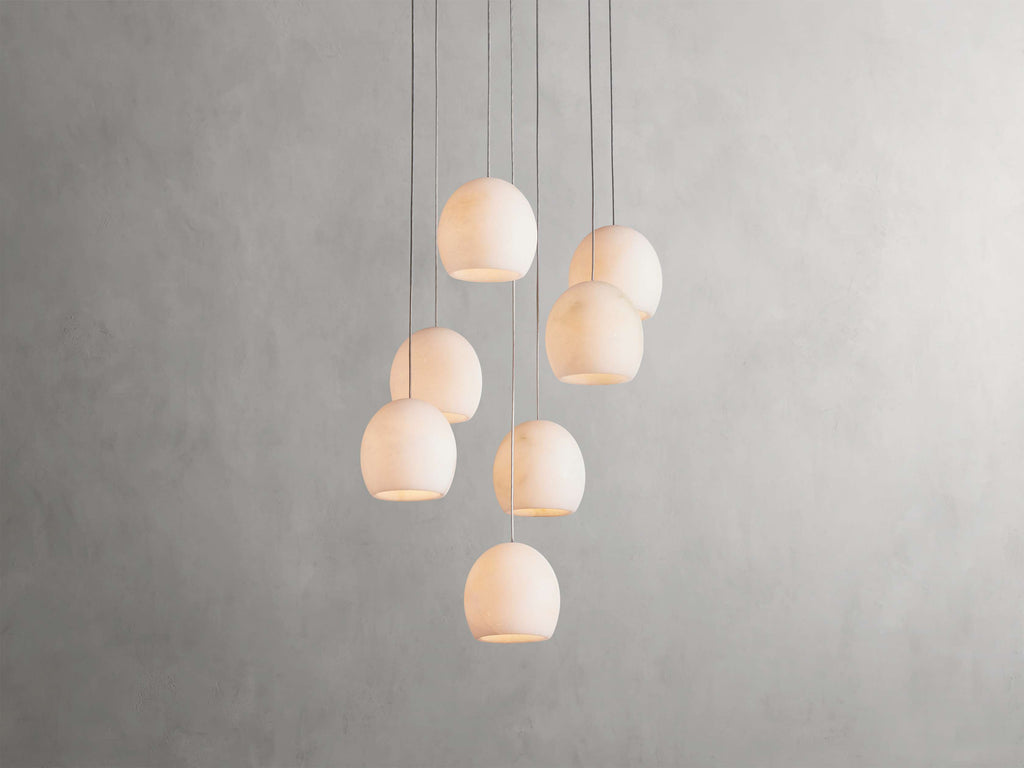 Arica Alabaster Round Chandelier