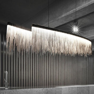 Alisa Luxury Length Chain Tassel Chandelier - kimoylights