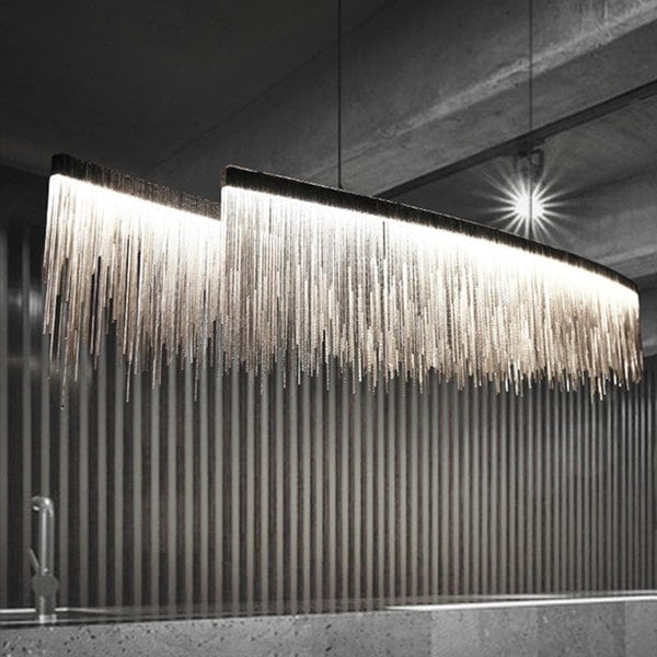 Alisa Luxury Length Chain Tassel Chandelier - kimoylights