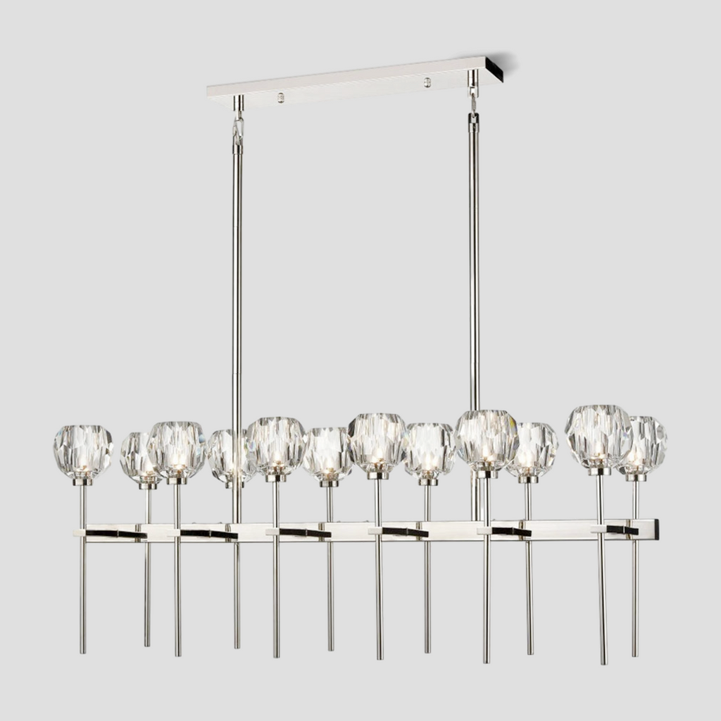 Kelly Clear Glass Linear Chandelier