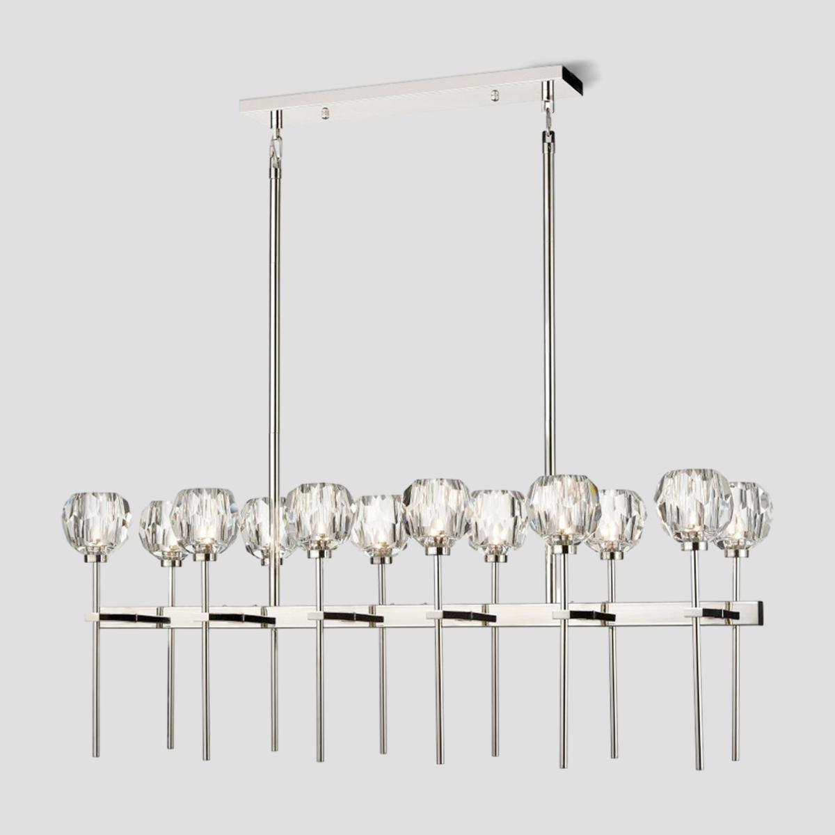 Kelly Clear Glass Linear Chandelier