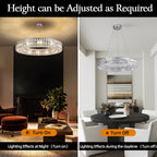 Modern K9 Crystal Round/Rectangular Chandelier 32" 61" - kimoylights