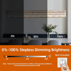 Modern K9 Crystal Round/Rectangular Chandelier 32" 61" - kimoylights