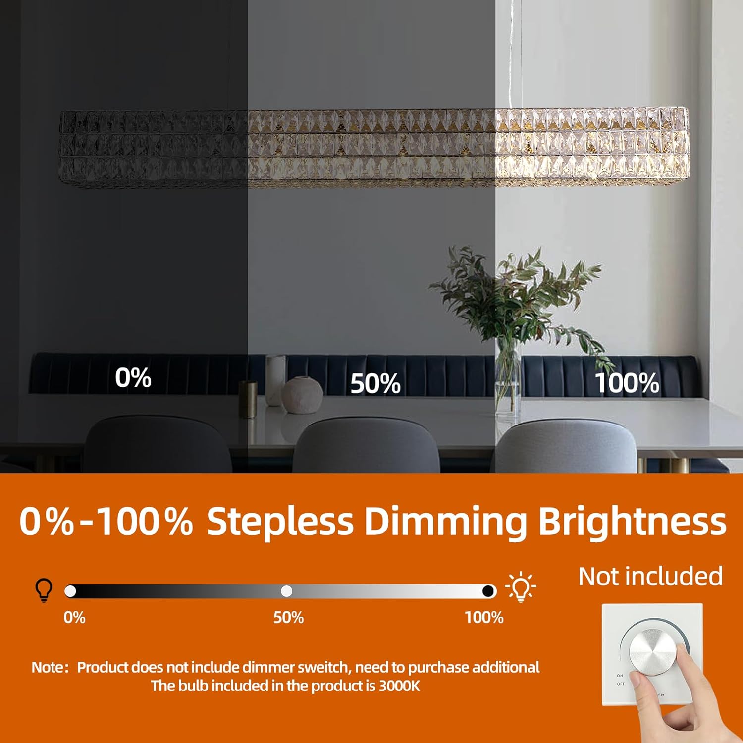Modern K9 Crystal Round/Rectangular Chandelier 32" 61" - kimoylights
