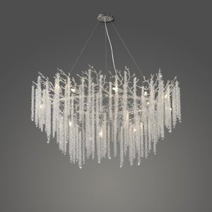 Snow Tree Branch Gold/Silver Chandelier 47''