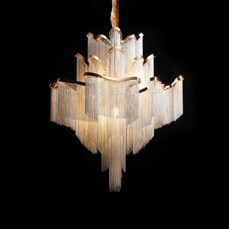 Alisa Luxury Flower Chain Tassel Chandelier - kimoylights