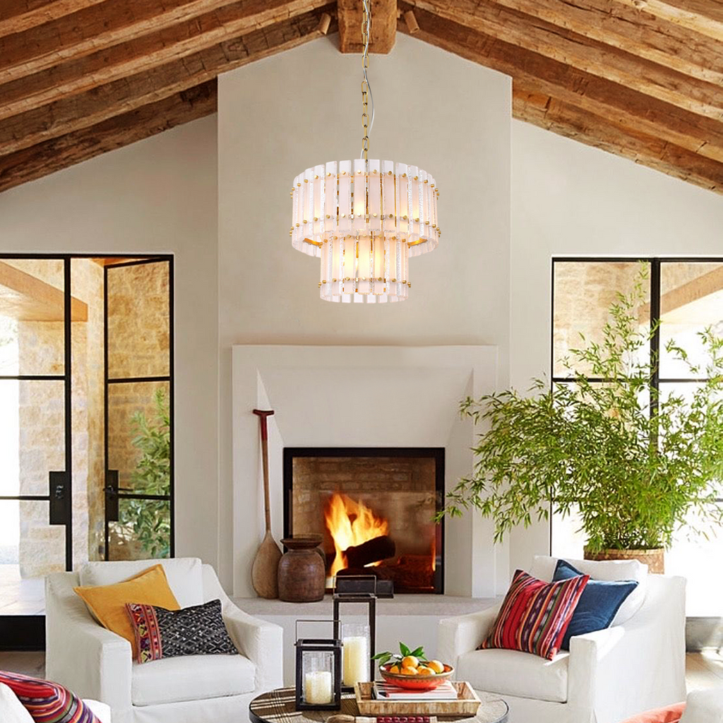 Mara Classical Round Glass Chandelier