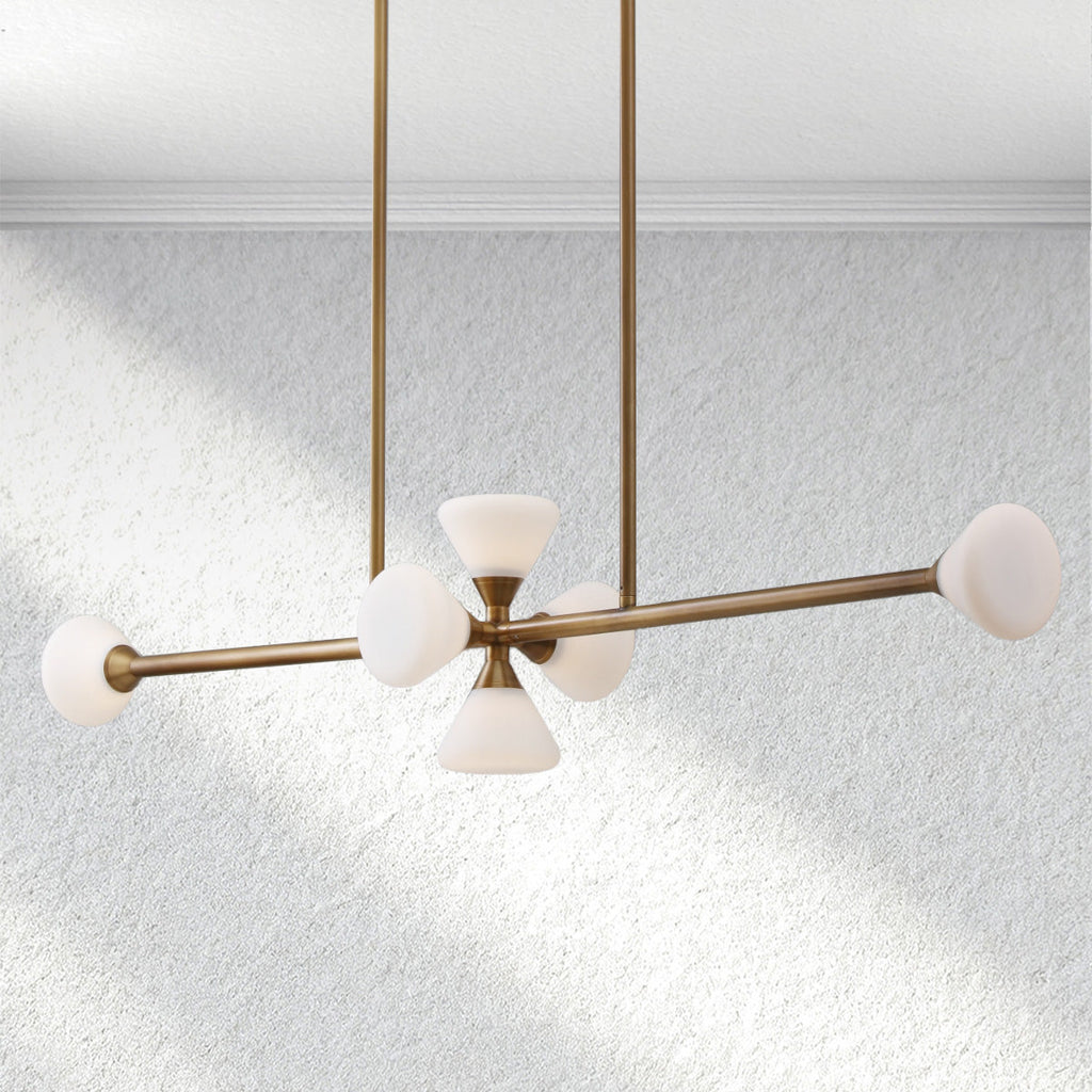 Opaline Linear Chandelier