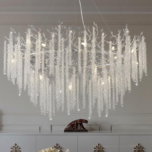 Snow Tree Branch Gold/Silver Chandelier 47''