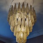 Murano Chandelier 75 Drops Amber