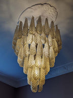 Murano Chandelier 75 Drops Amber