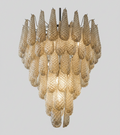 Murano Chandelier 75 Drops Amber