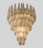 Murano Chandelier 75 Drops Amber