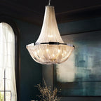 Alisa Luxury Plated Aluminum Chain Tassel Chandelier Diameter 24" 31" - kimoylights