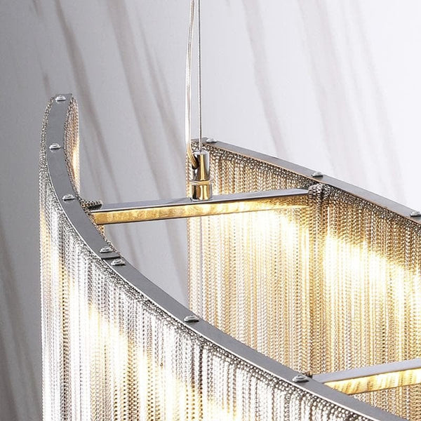 Alisa Luxury Length Chain Tassel Chandelier - kimoylights
