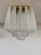 Murano Ceiling lamp 32 Drops Transparent