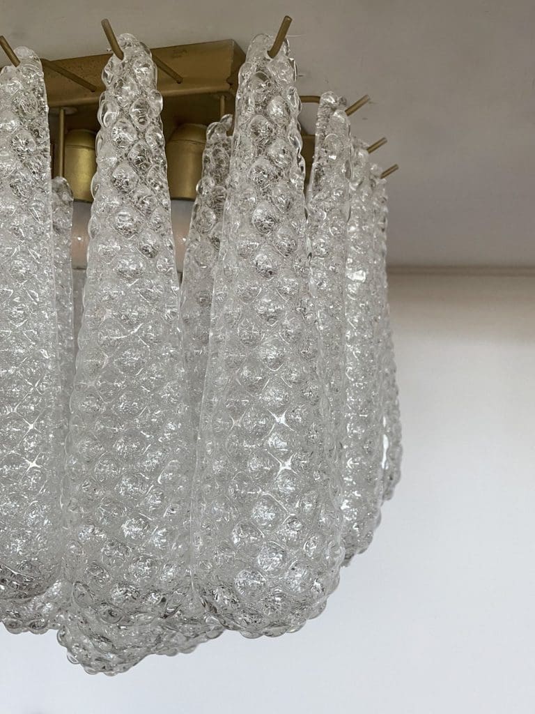 Murano Ceiling lamp 32 Drops Transparent