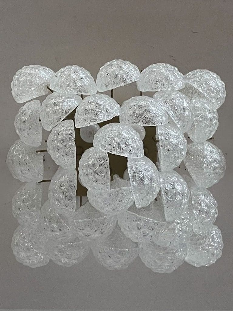 Murano Ceiling lamp 32 Drops Transparent
