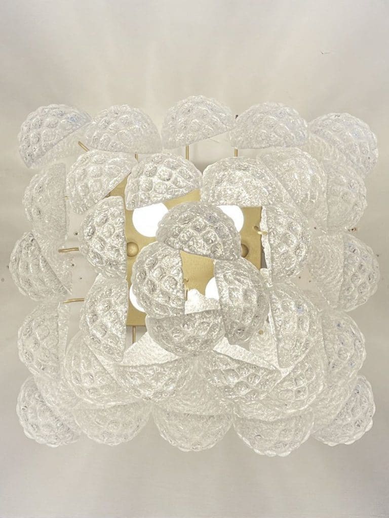Murano Ceiling lamp 32 Drops Transparent