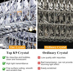 Modern K9 Crystal Round/Rectangular Chandelier 32" 61" - kimoylights