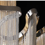Alisa Luxury Flower Chain Tassel Chandelier - kimoylights
